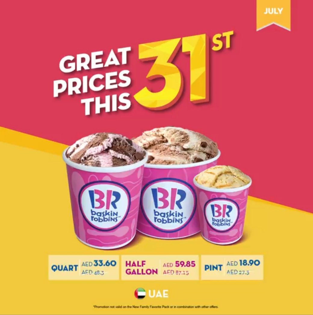 20180731 115506 31% Off on hand pack at Baskin Robbins