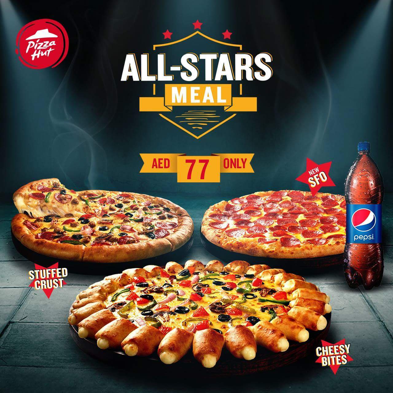 All Stars meals @Just AED 77 #PizzaHut