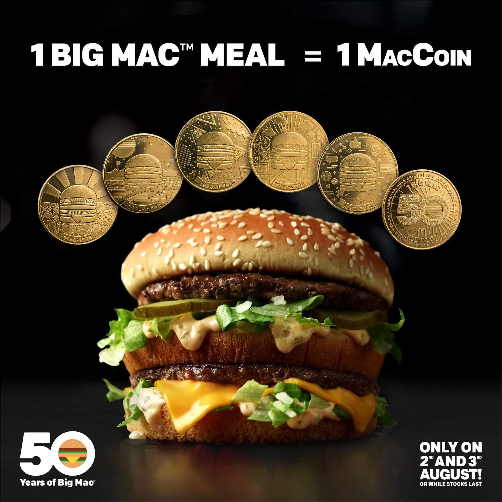 Celebrate the Big Mac’s 50th! Get yourself a MacCoin with every Big Mac Meal