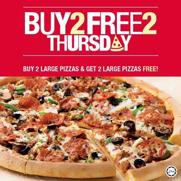 FB IMG 1533817892136 ?! Get this today! 2 Large pizzas = AED 122. Order now PapaJohns