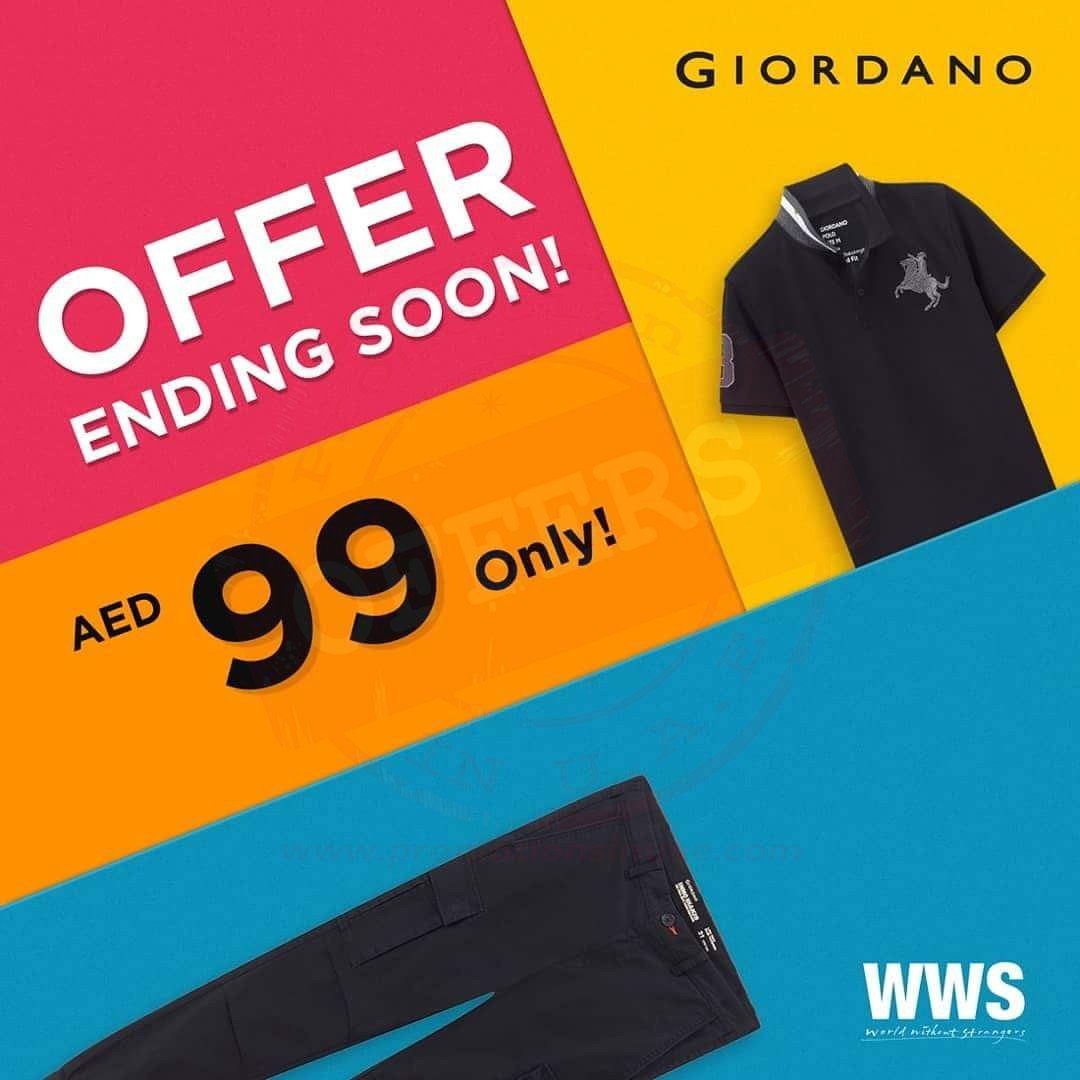 FB IMG 1538814180205 Offer ending soon! Shop your favorite polos, t-shirts, pants and more, all for under AED 99 only! Giordano