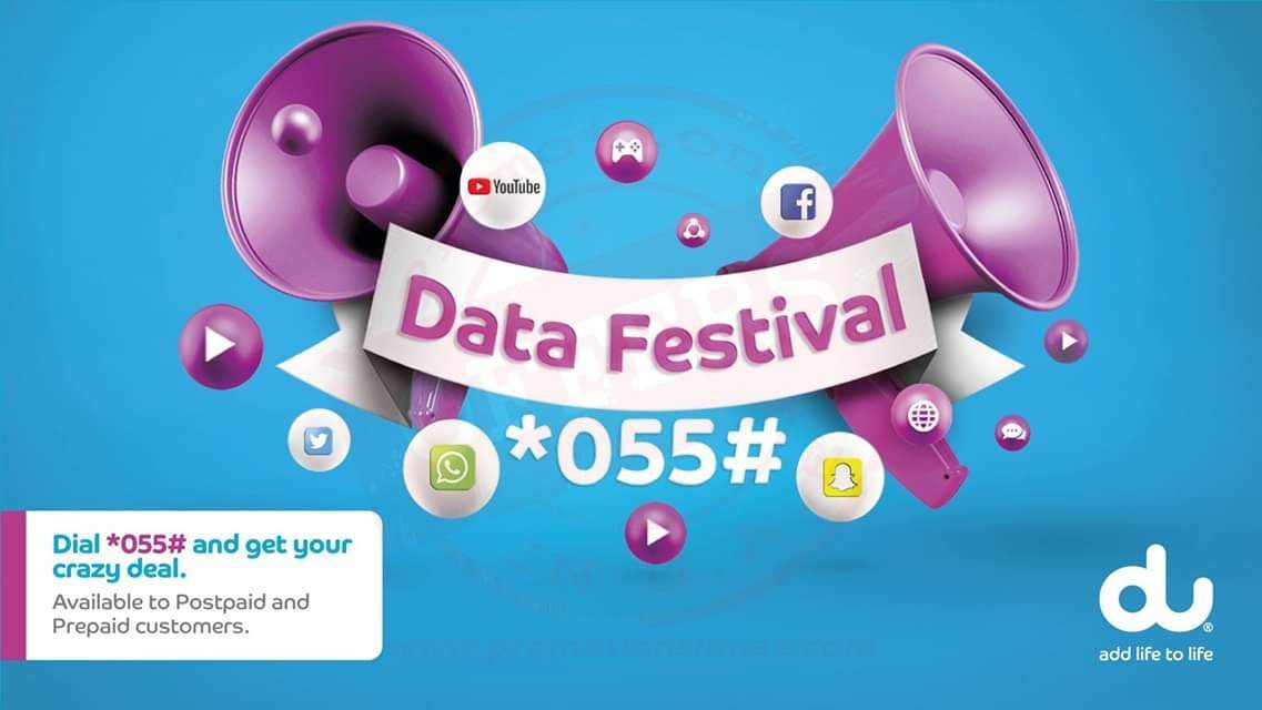 Ready to enjoy some crazy data deals? Dial *055# now to take advantage of du mega data festival. ?