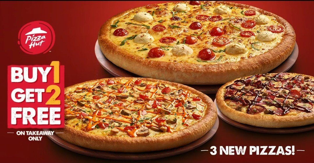 With #PizzaHut’s #Buy1Get2Free promo you won’t even have to choose.