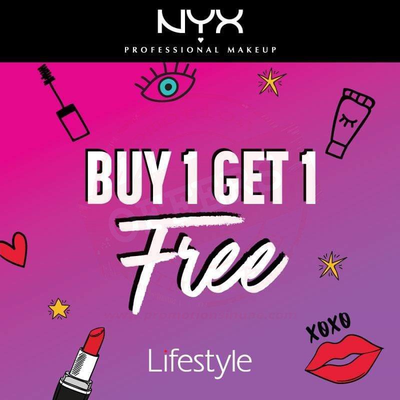 FB IMG 1542895443904 Buy One Get One on NYX, Maybelline Lipsticks & Eye makeup and L'Oreal Face makeup at Lifestyle & Lifestyle at Centrepoint stores only