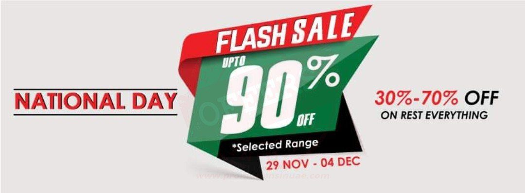 Discounts up to 90% off.  On the occasion of National Day