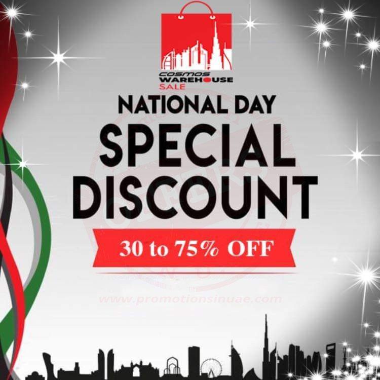 FB IMG 1543667649267 ?Special offer on the celebration of the UAE national day. This weekend at Cosmoswarehousesale 75% off on all premium brands.?????