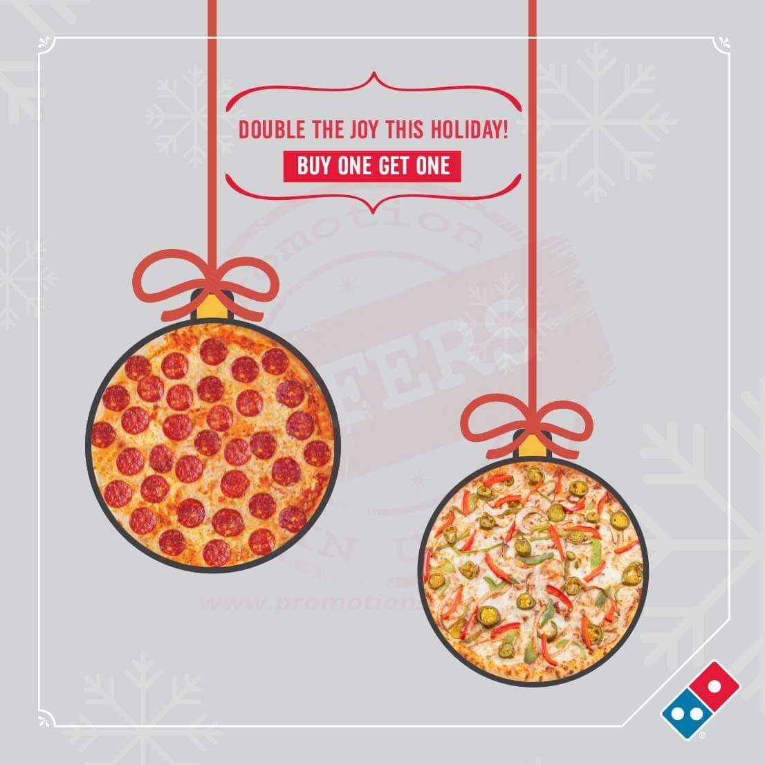 Double your joy with Domino’s pizza