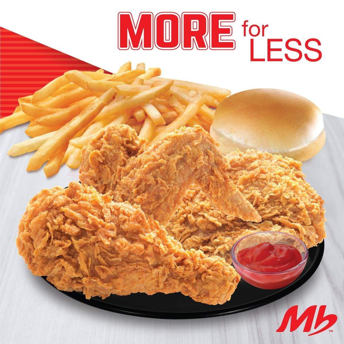 “More for Less” at Marrybrown for AED 17 only.
