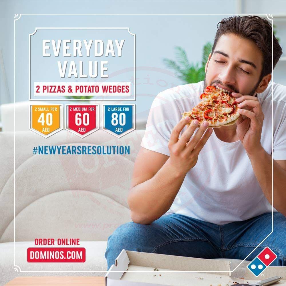 FB IMG 1546768925454 For AED 40 you can get any 2 Domino's pizza