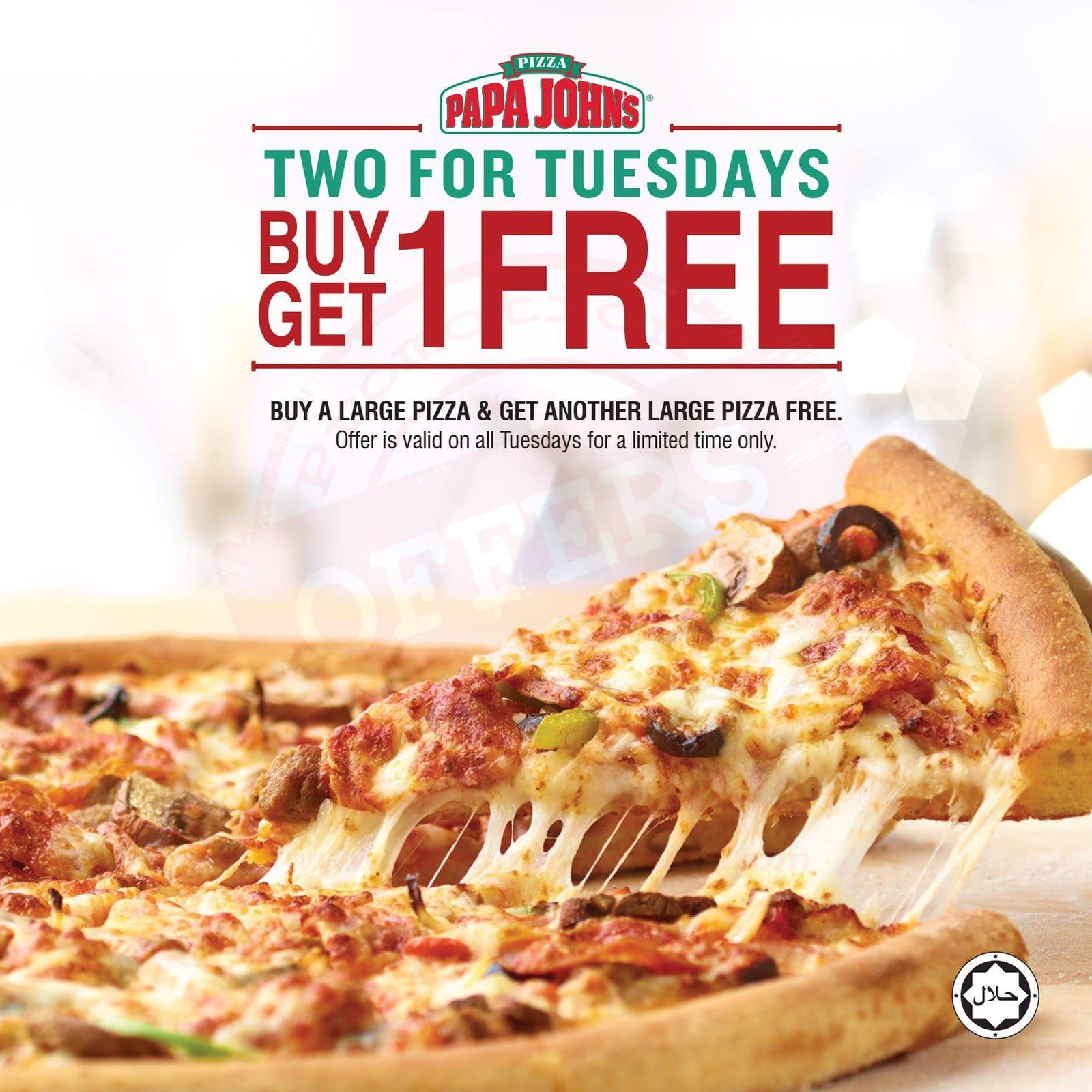 FB IMG 1548739787298 Order now Two for Tuesday at PapaJohnsPizza