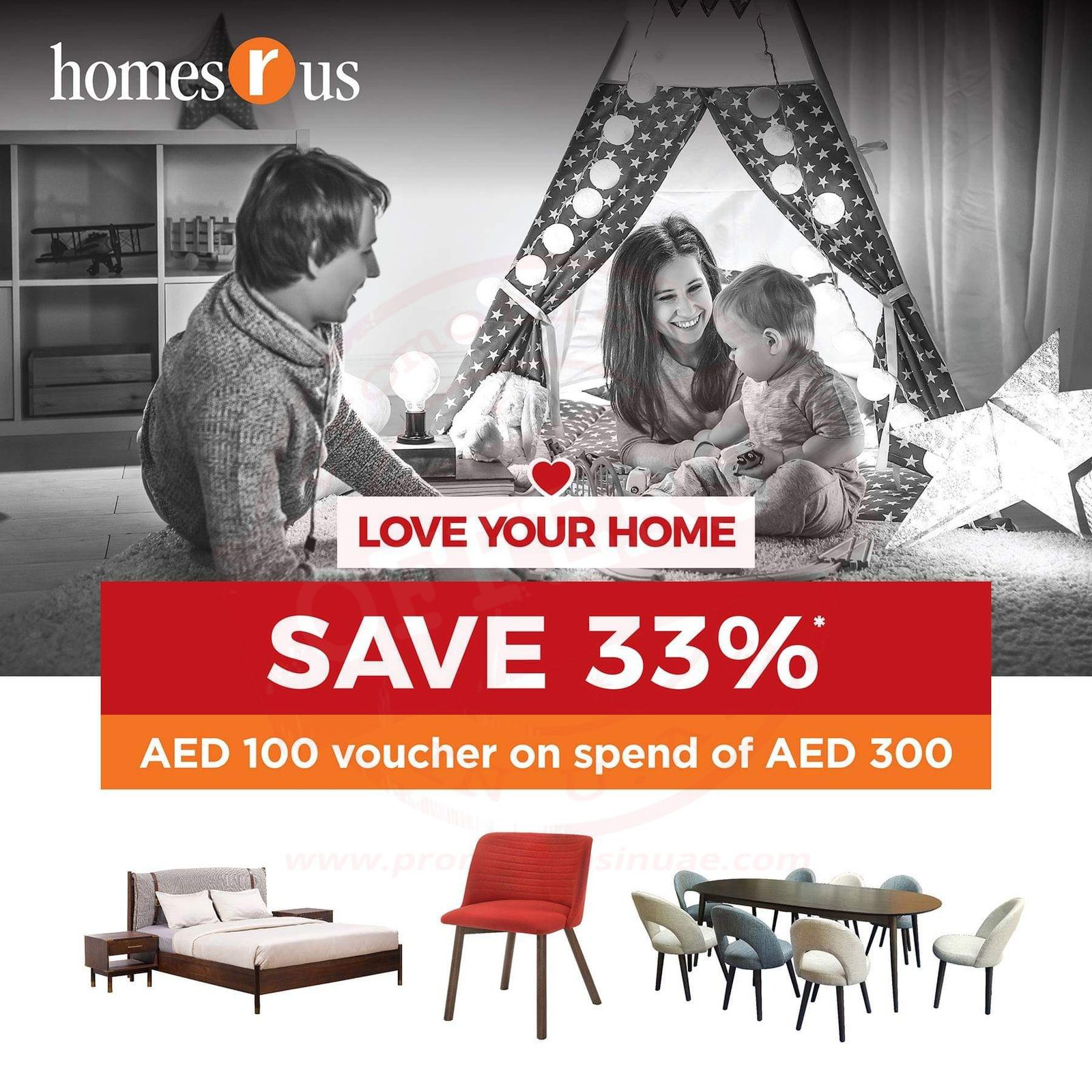 33% saving on the new collection at Homes r Us!