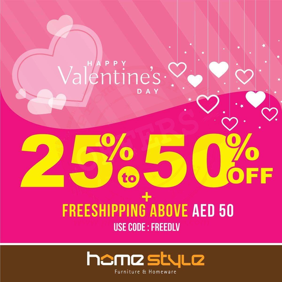 Celebrate the week of love with 25% to 50 % off. Homestyle