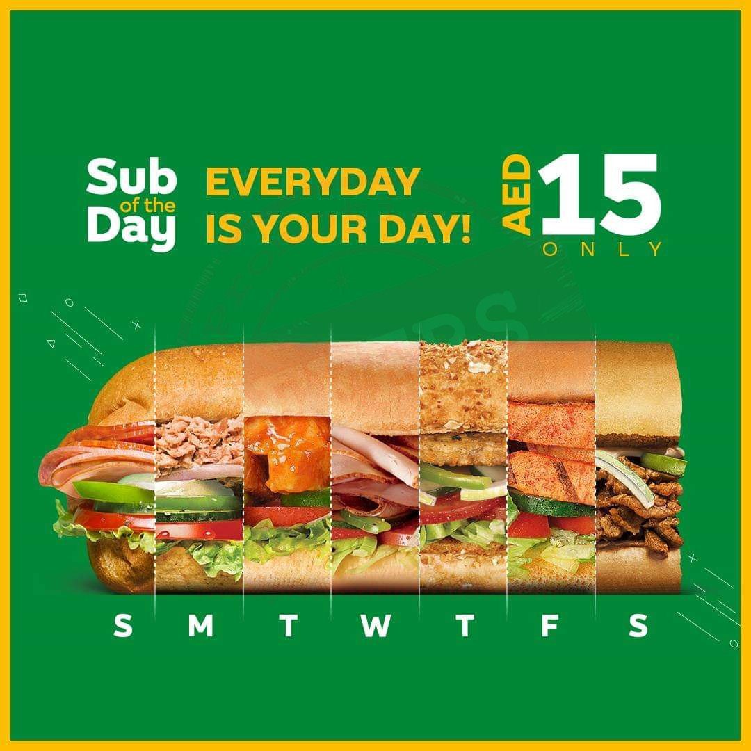 Subway for AED 15 only