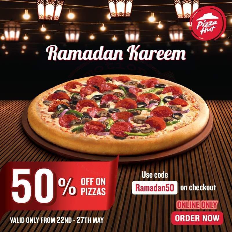 Get 50% OFF on any pizza. pizzahut.ae