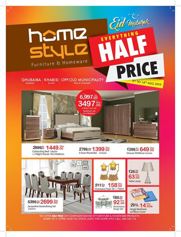 Home Style ENJOY EVERYTHING HALF PRICE AT HOME STYLE !!