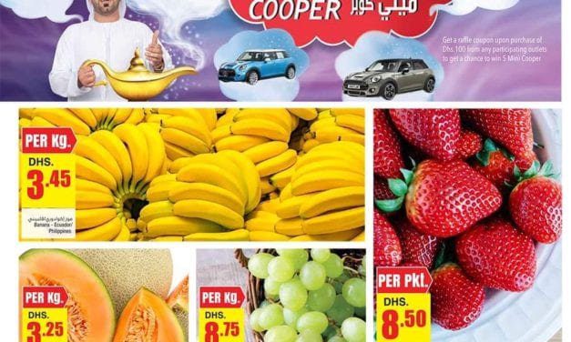 Shop for 100 AED worth to win 5 Mini Coopers