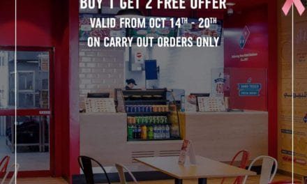 Domino’s Discovery branch. Buy 1 pizza and get 2 pizza FREE