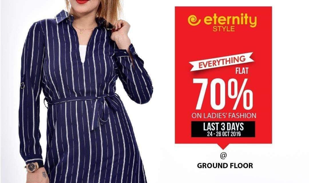 Flat 70% Off for EverythingExclusively from Eternity Style