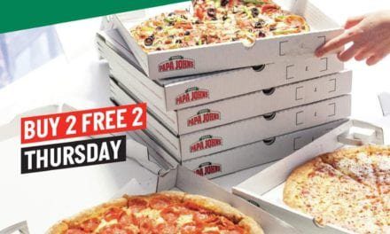 Thursday offer – Buy 2 and Get 2 pizzas Free. PapaJohnsUAE