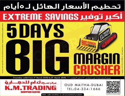 K.M.Trading BIG MARGIN CRUSHER OFFER Dubai