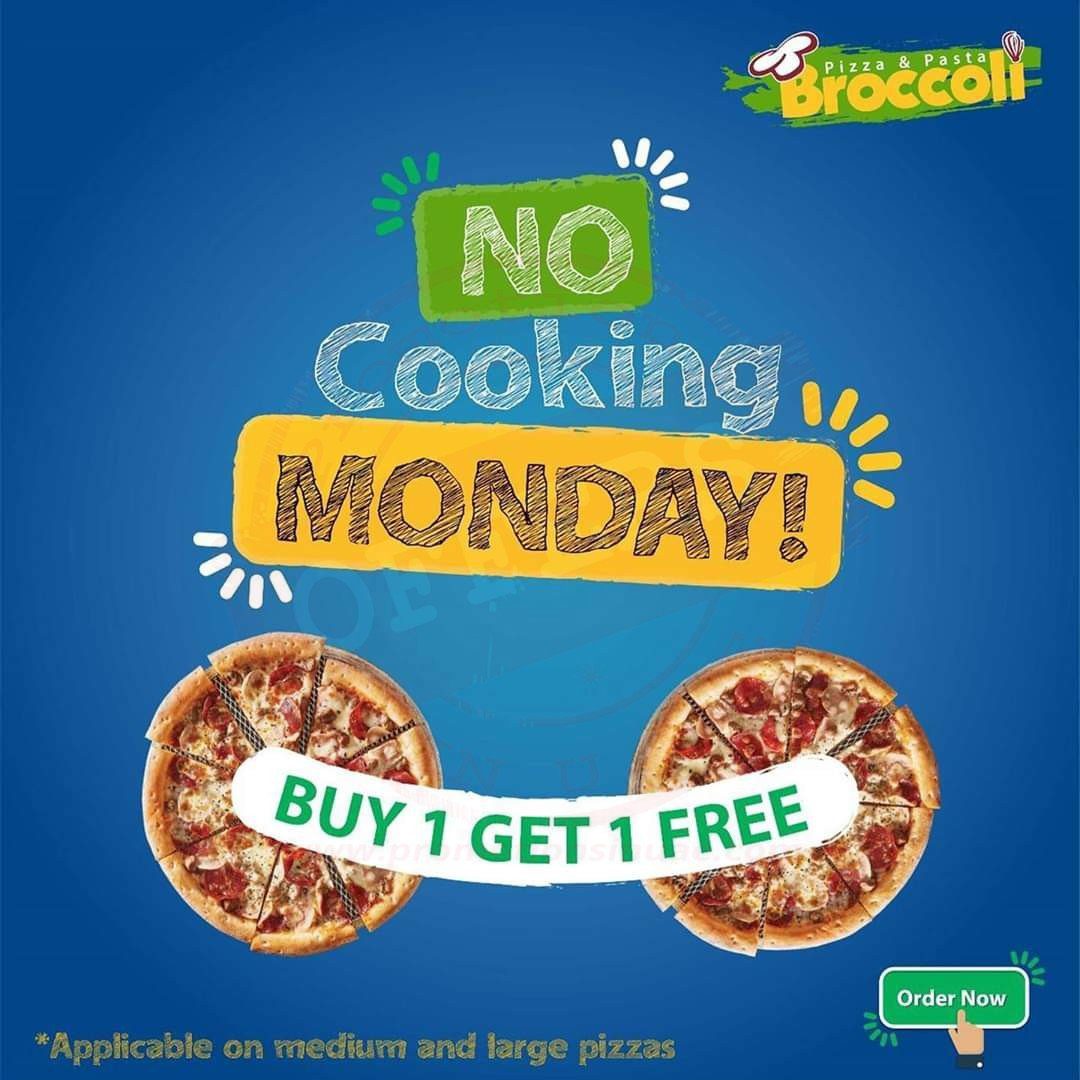 FB IMG 1574062754674 No cooking Monday ? Buy One Get One at Broccoli Pizza and Pasta