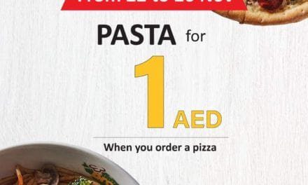 Buy 1 pizza, and get one pasta for AED 1 ONLY. Broccoli Pizza and Pasta