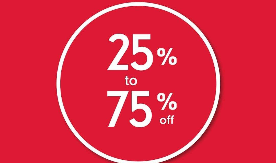 Sale 25% – 75% off atMothercare MENA