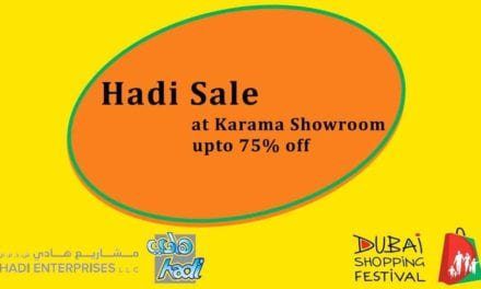 Upto 75% off at Hadi Showroom Karama this DSS.