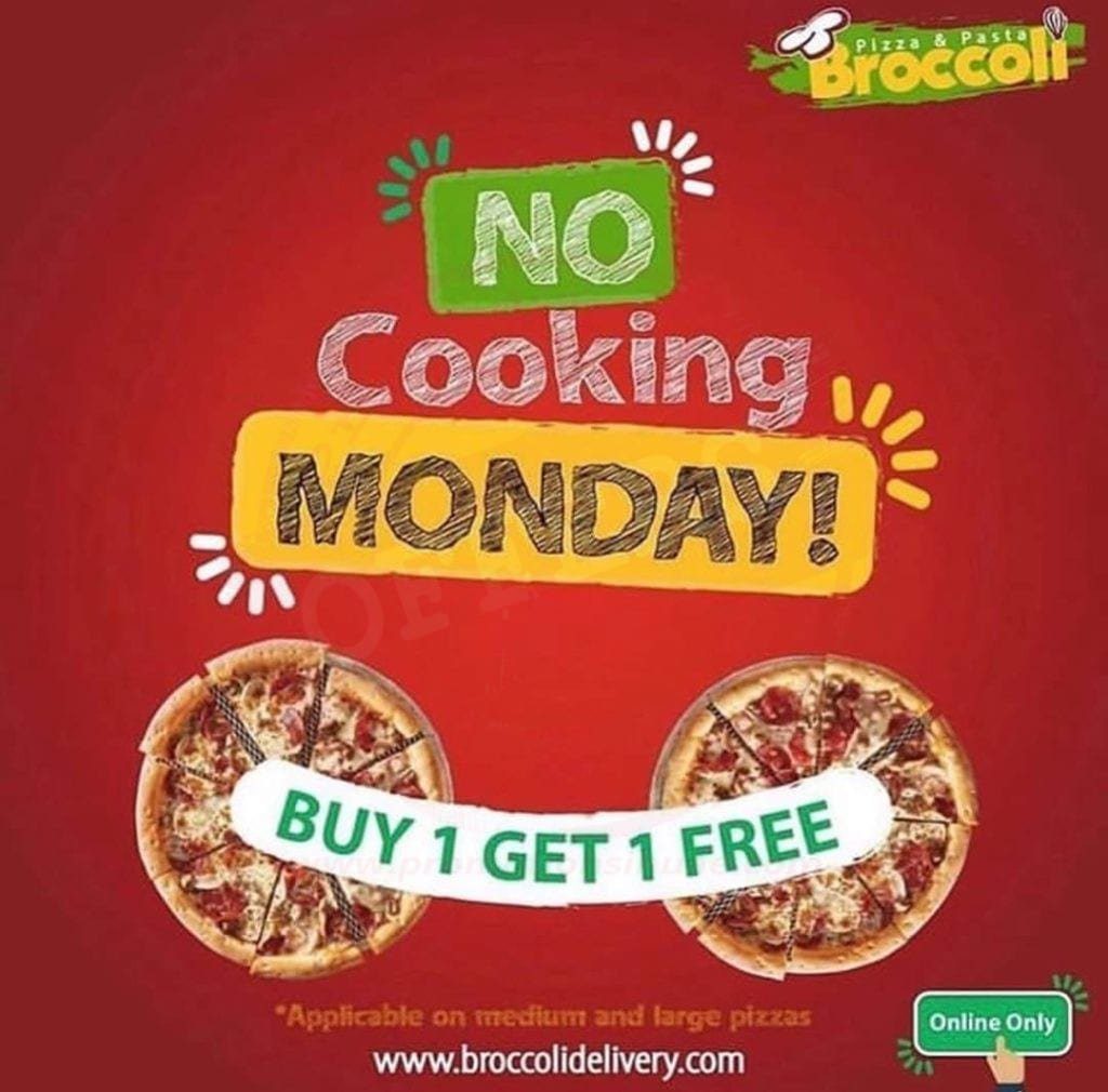 FB IMG 1578313133354 No Cooking Monday offer <p>broccolipizzaandpasta