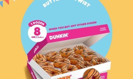 1 dozen Butternut Twist donuts for just 8AED at Dunkin