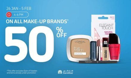 Enjoy 50% OFF on make-up items at Carrefour