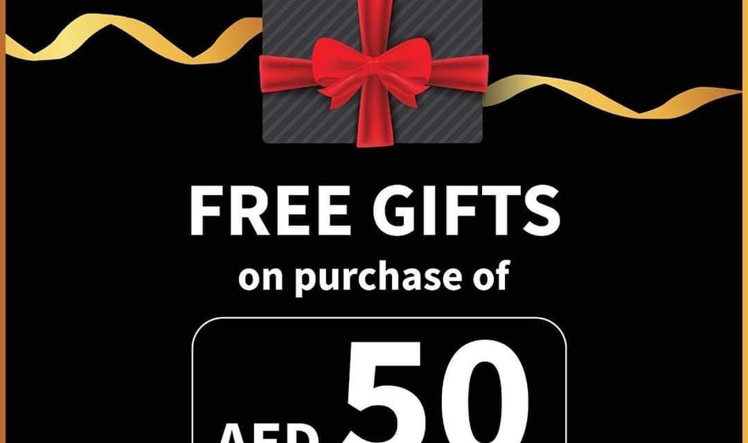 Mega Sale, a free gift on purchases of just AED 50 at Brands4u