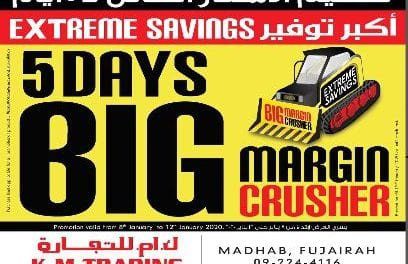 K.M.TRADING BIG MARGIN CRUSHER Madhab Fujairah Offer