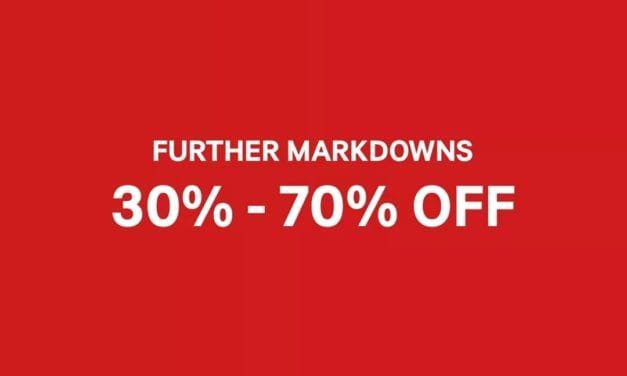 FURTHER MARKDOWNS ON SALE ITEMS at H&M