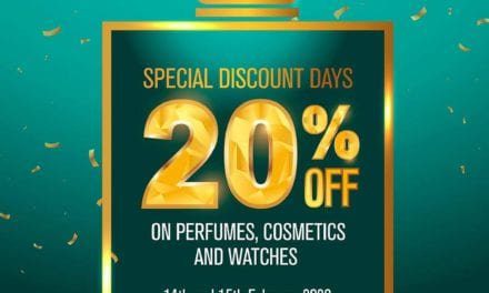 ? Enjoy 20% discount on perfumes, cosmetics and watches at Dubai Duty Free. ?