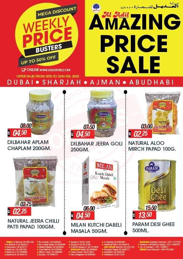 FB IMG 1582191399228 Up to 50% off. Weekly Price Busters at Al Adil Trading