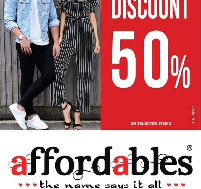 50% Discount at Affordables.