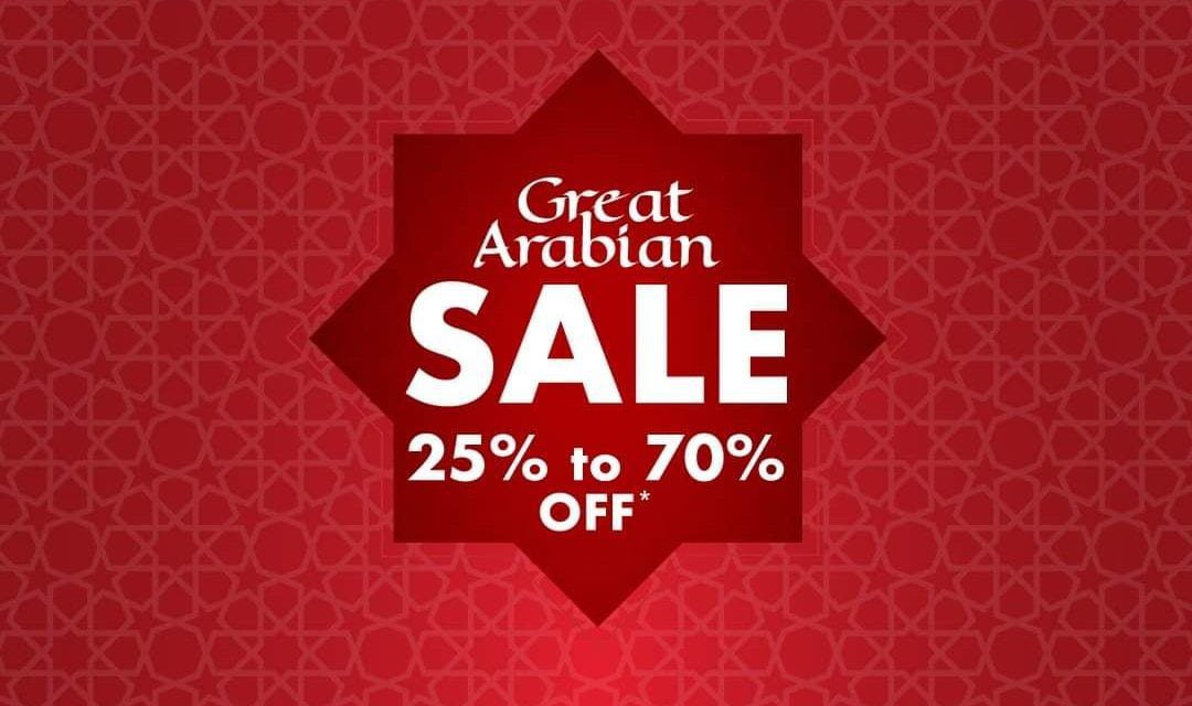 Max Great Arabian Sale 25% to 70% off