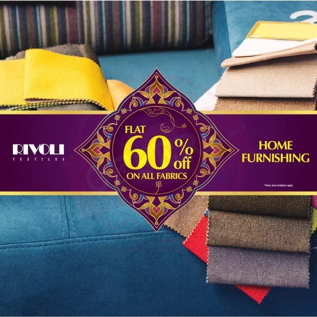 Screenshot 20200307 122921 Facebook Flat 60% off on home furnishing textiles. RivoliTextiles