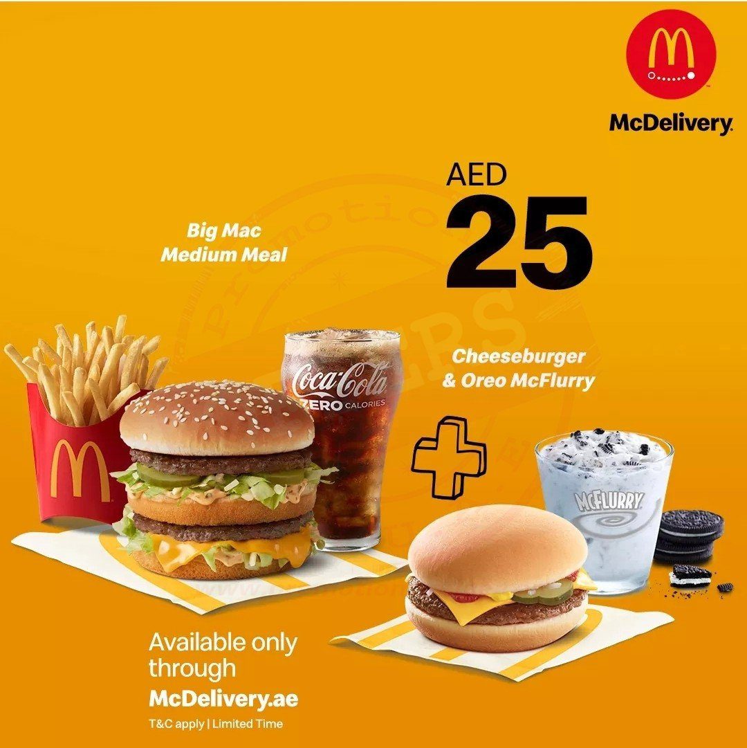 Unscrollable McDonald's Offer. Big Mac Medium Meal  plus Cheeseburger & Oreo McFlurry