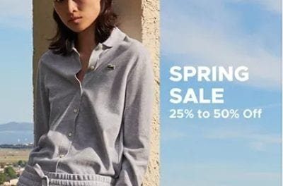 Lacoste Spring Sale up to 50% off.