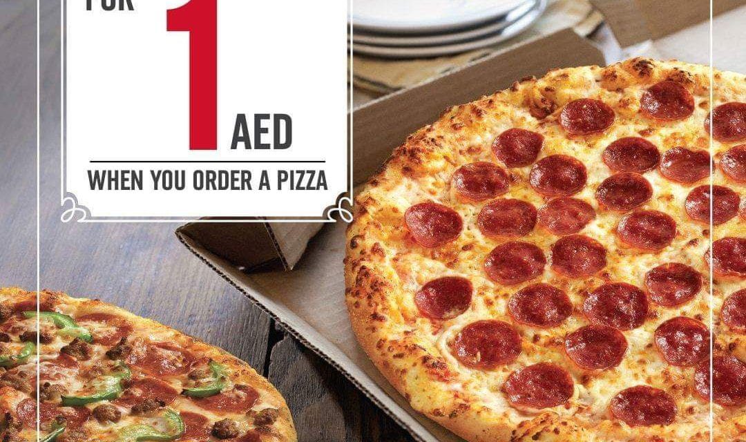 Pizza at AED 1 only @ Domino’s Pizza