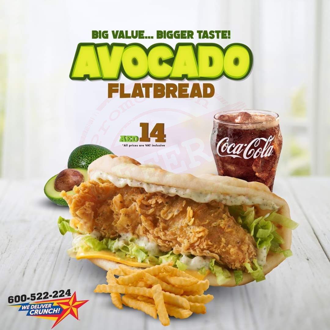 FB IMG 1587030817392 Avocado Flatbread meal for 14 AED. ?? TexasChickenUAE