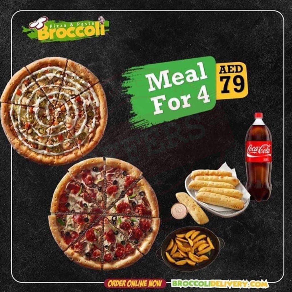 fb img 15916985605335055561200396263577 Meal for 4 ?? for AED 79 !! @ Broccoli Pizza and Pasta