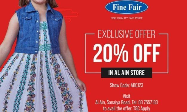 20% off in Fine Fair Garments Al Ain Store.