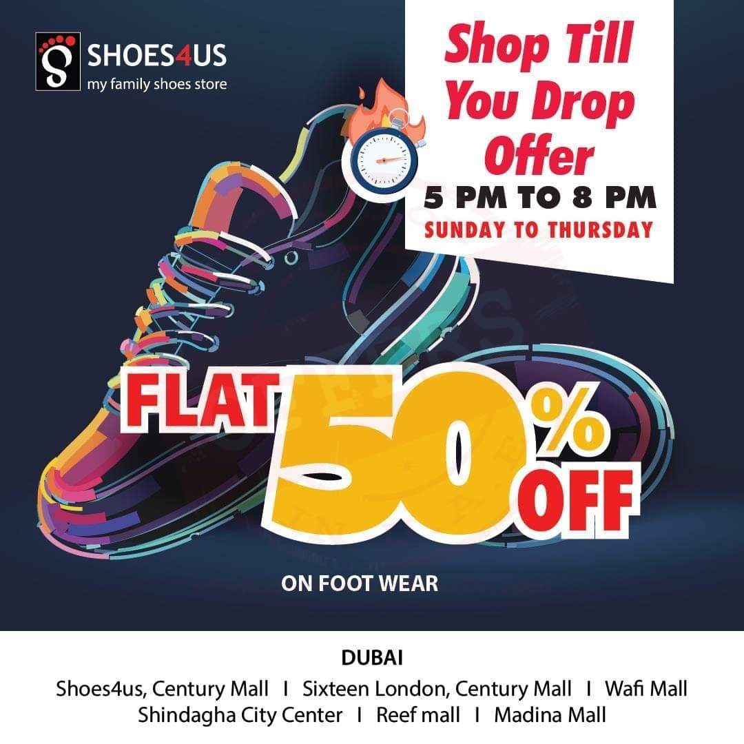 fb img 15947188965162533170934593550199 Flat 50% OFF on footwear at Shoes4us (Sunday to Thursday between 5:00 PM - 8:00 PM)