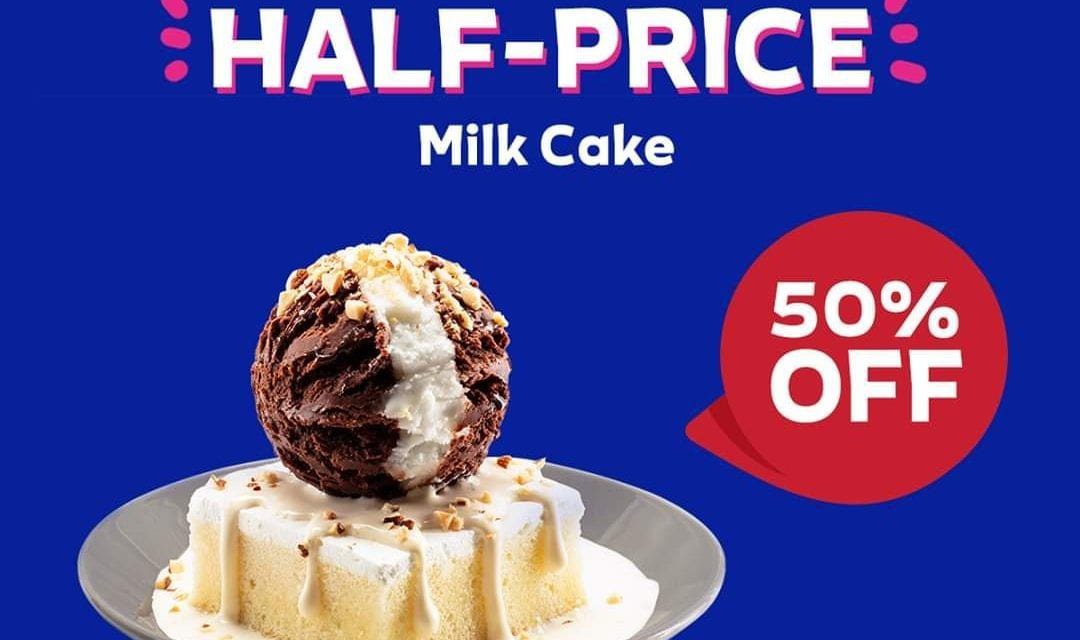 Enjoy Baskin Robbins Half-Price offer from 15 July till 22 July.