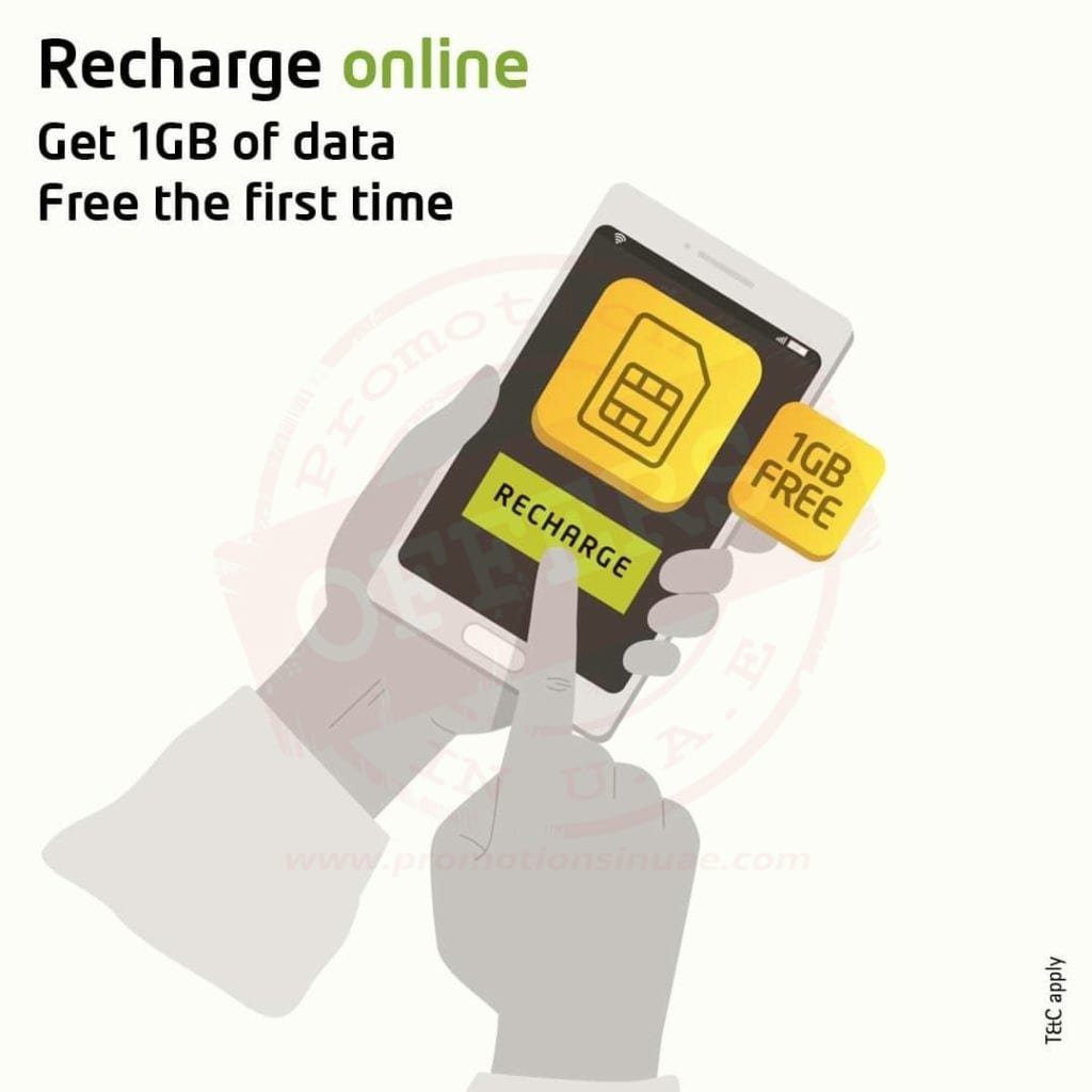 Recharge online to get free data