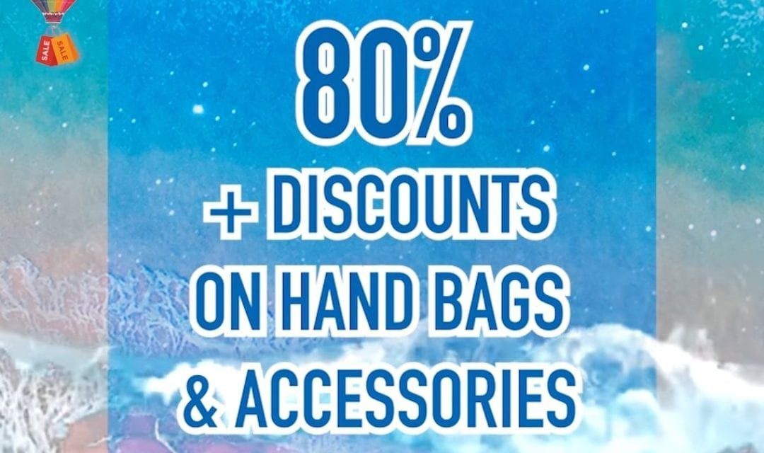 80% and above Discounts on Hand Bags & Accessories at Splash Fashions