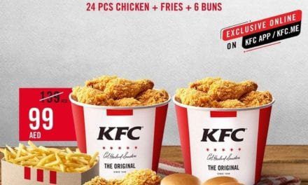 Your favorite fried chicken? 24 for AED 99, order now AT KFC